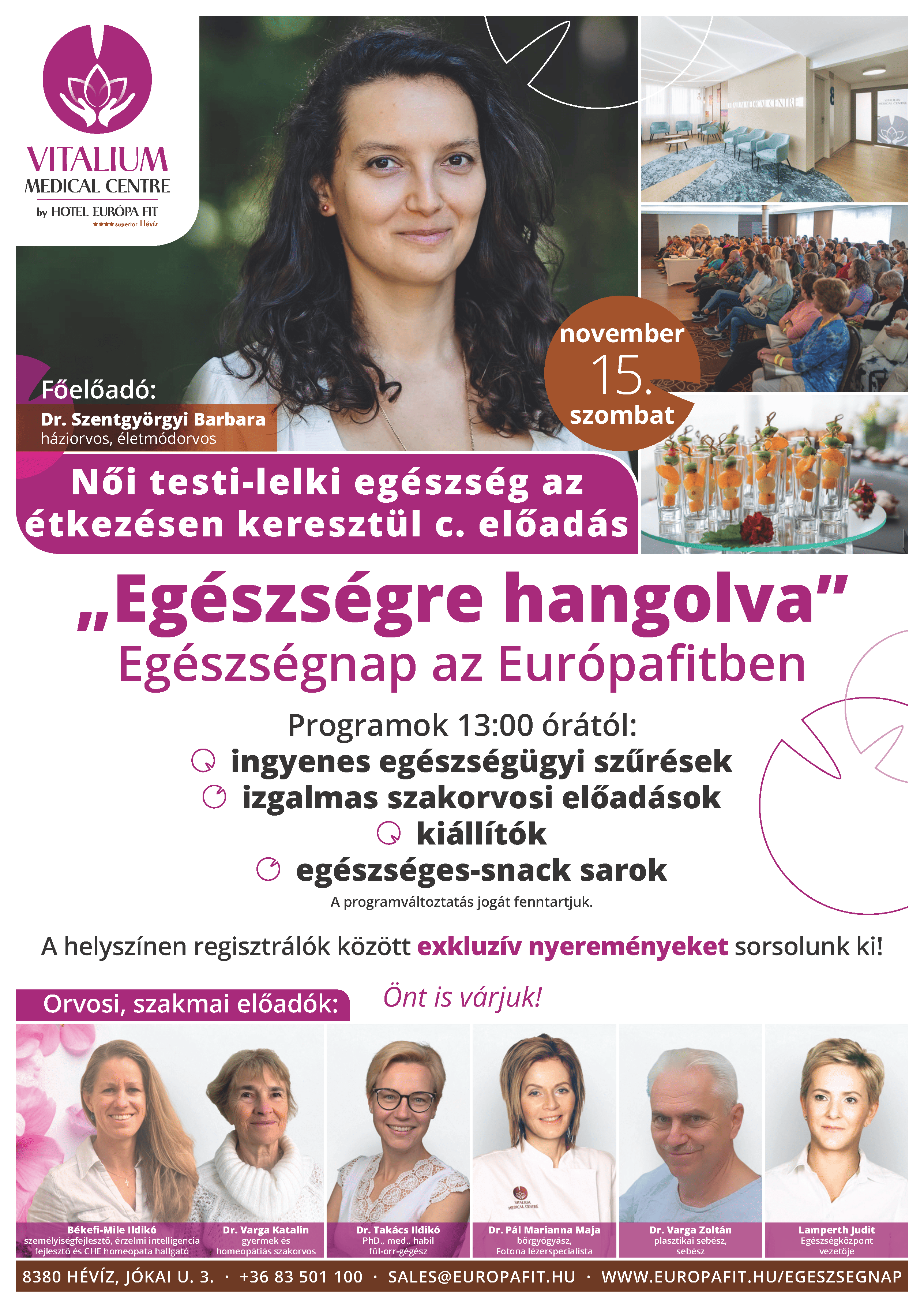 Egészségnap az Európafitben - Női testi-lelki egészség az étkezésen keresztül