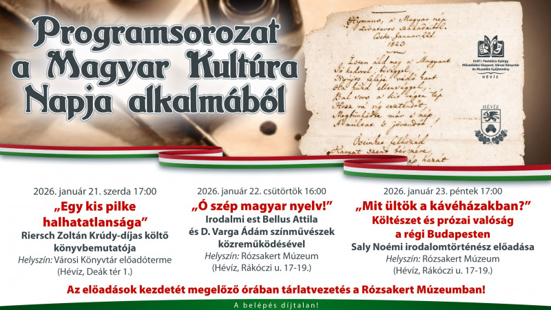 Programsorozat a Magyar kultúra Napja alkalmából