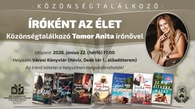 KÖZÖNSÉGTALÁLKOZÓ - ÍRÓKÉNT AZ ÉLET
