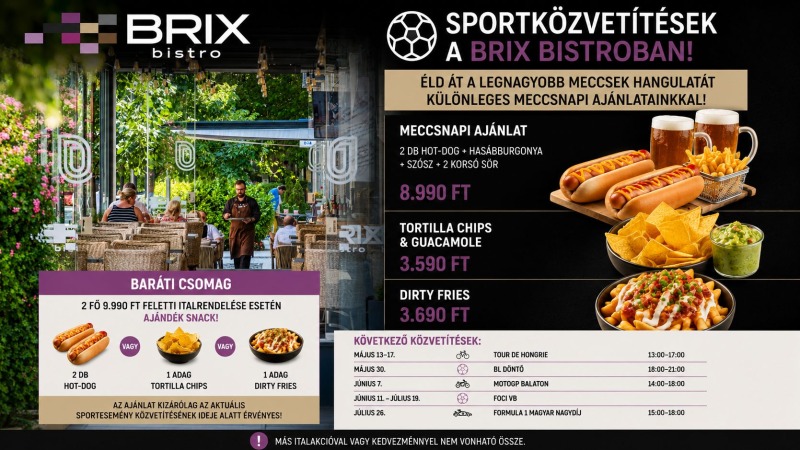 SPORTS BROADCASTS AT BRIX BISTRO – MotoGP Balaton