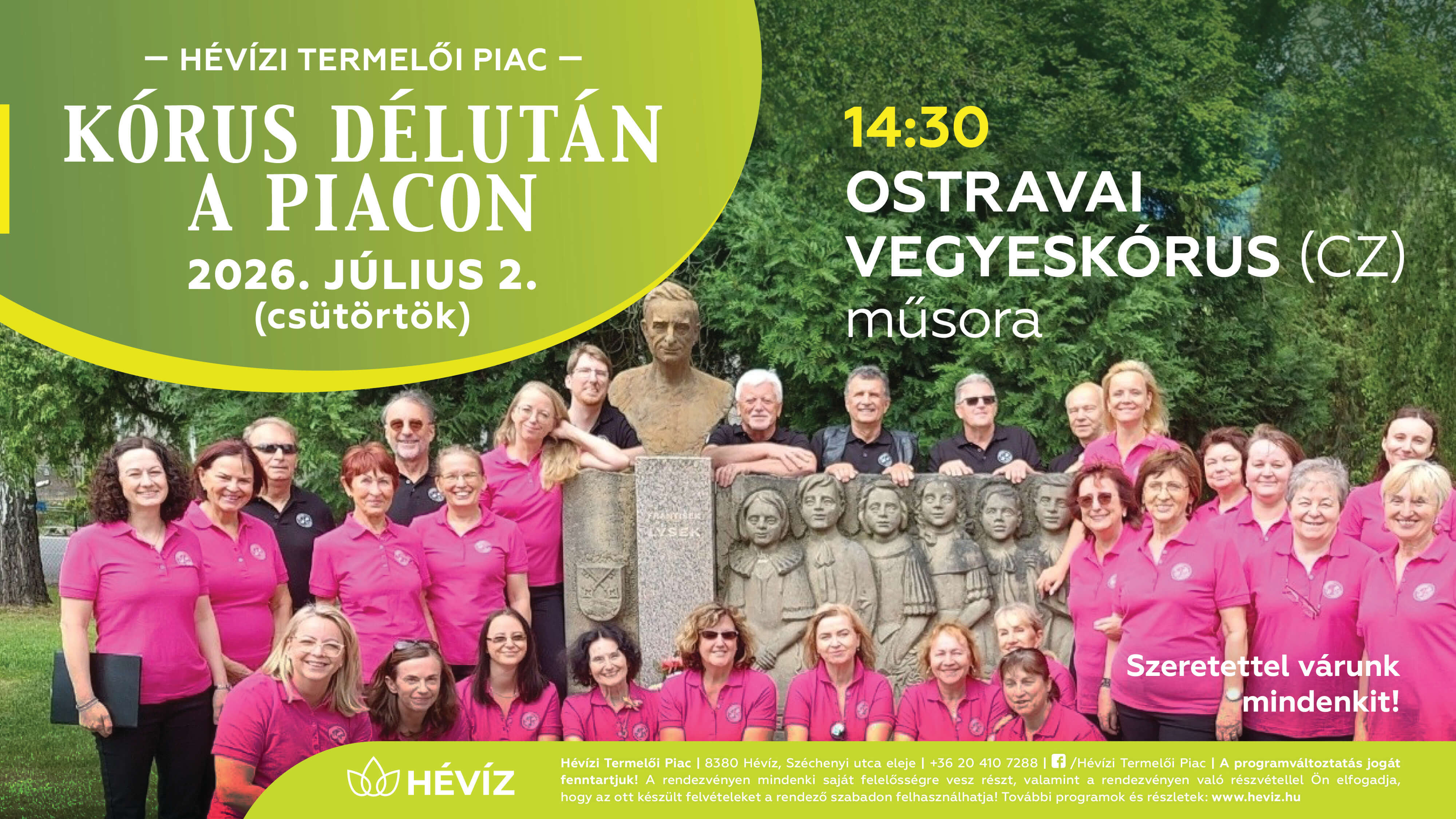 Chornachmittag auf dem Hévízer Bauernmarkt mit dem Gemischten Chor aus Ostrava
