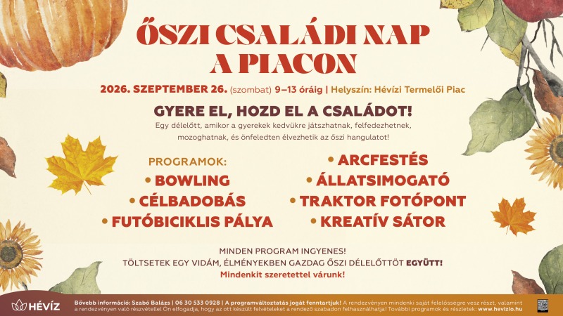 ŐSZI CSALÁDI NAP A PIACON