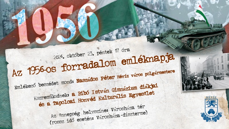 Városi Megemlékezés Hévízen - Az 1956-os forradalom emléknapja alkalmából