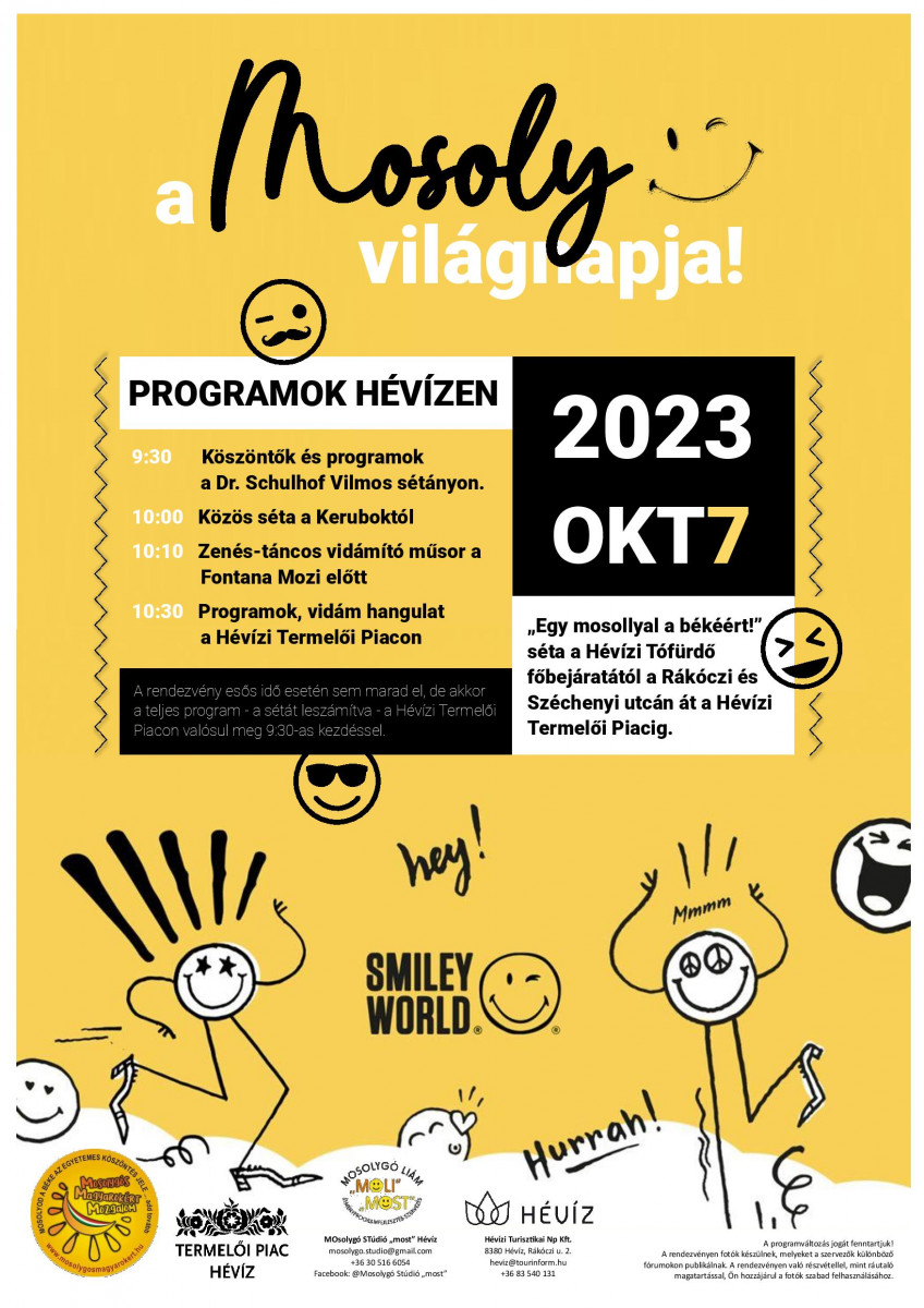 Mosoly Ránc A mosoly világnapja! | Hévíz.hu