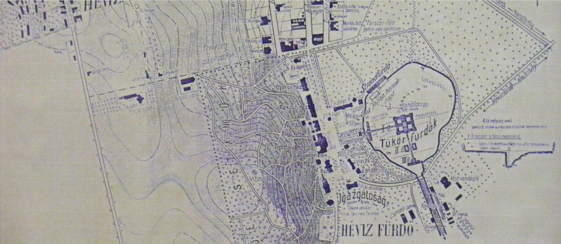 Hévízfürdő térképe 1925